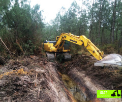 Curage et entretien de fossés forestiers - SLAT Lafitte